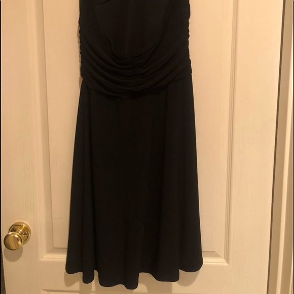 Black Halter Cocktail Dress - Picture 3 of 4